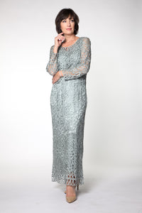 Soulmates C12016 Beaded Silk Lace Dress & Jacket Outfit