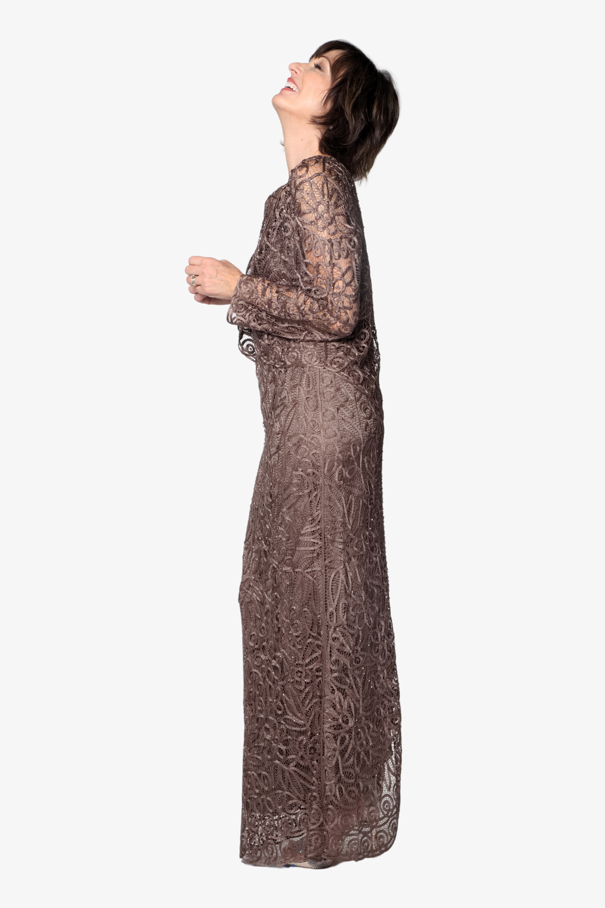 Soulmates C702 Silk Beading Reversible Cocktail Dress with Jacket Set