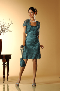 Soulmates C7185 Silk Cocktail Party Bolero Jacket with Madi Dress Set