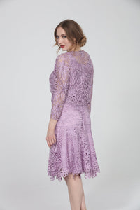 Soulmates C9126 Silk Beaded Tea Length Dress with Bolero Jacket Set