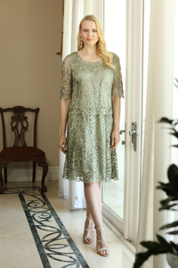 Soulmates C9128 Hand Crocheted Silk Lace Garden Party Top with Skirt Set