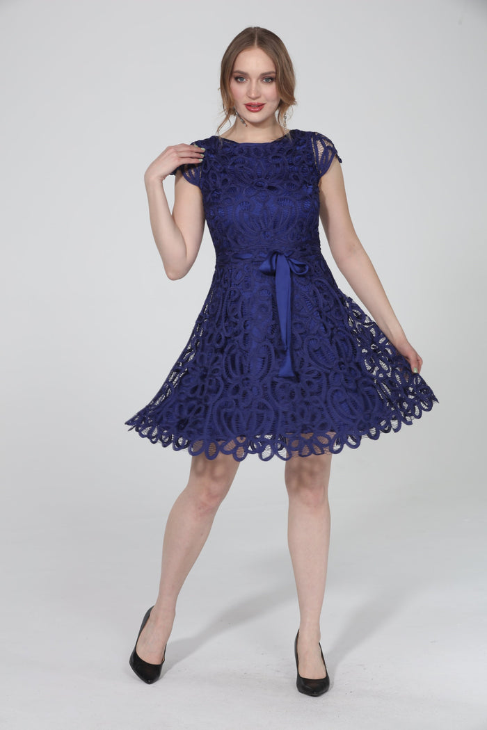Soulmates D1308 Lace Mini Cocktail Party Dress