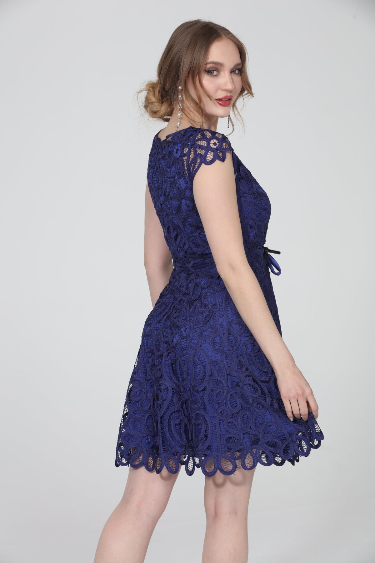 Soulmates D1308 Lace Mini Cocktail Party Dress