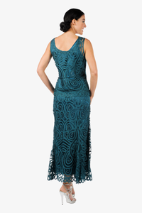 Soulmates D7051 Beaded Lace Paisley Jacket Top and Skirt Set