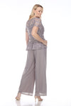 Peplum Short Sleeve Top w/ Special Occasion Pants Set