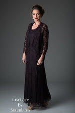Soutache Lace Embroidered Dress and Jacket Gown