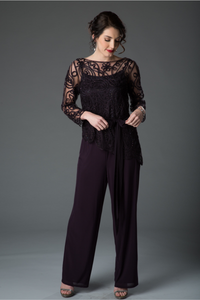 Soulmates 1604 Evening Asymmetrical Top with Pants Set