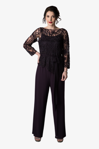 Soulmates 1604 Evening Asymmetrical Top with Pants Set