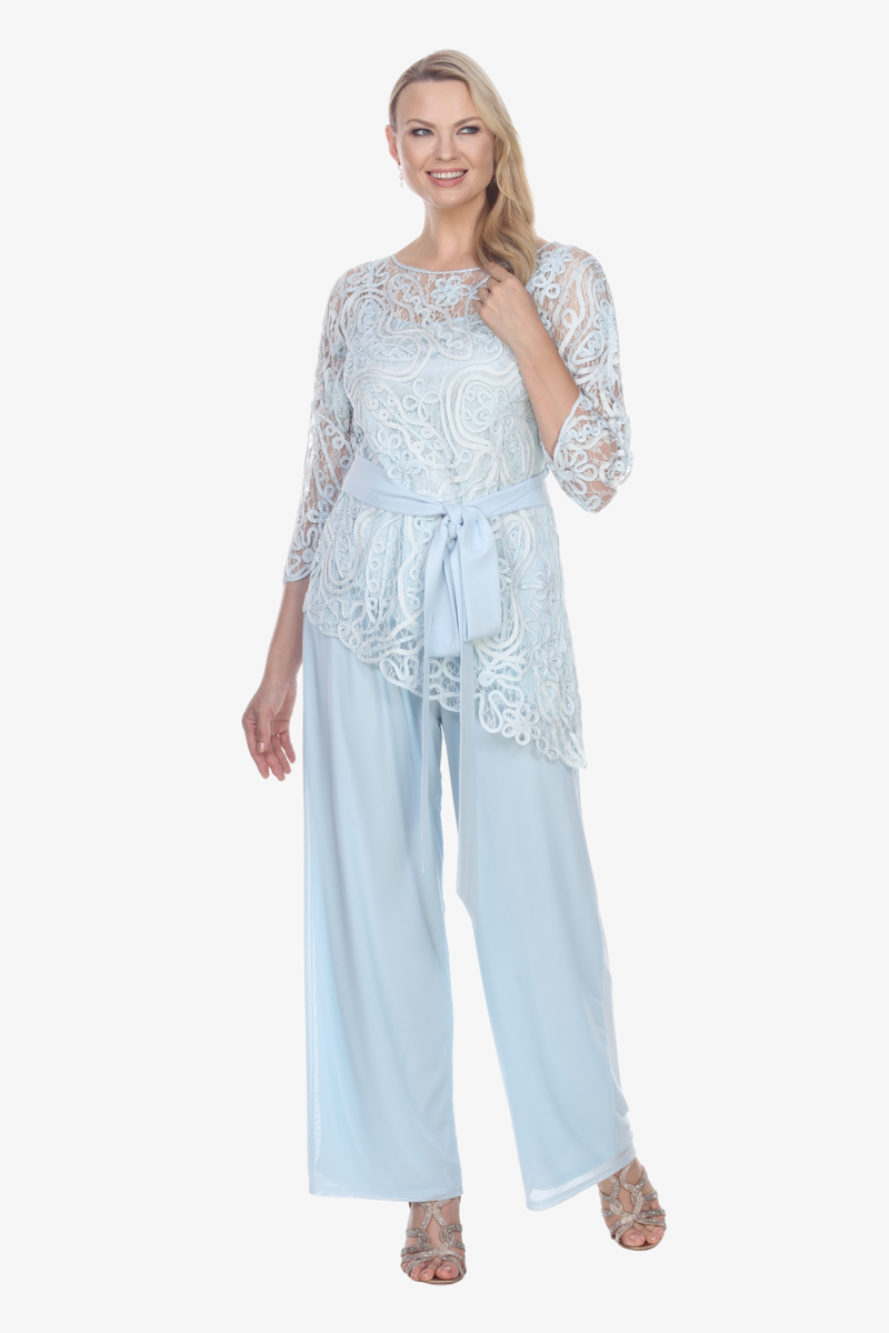 Soulmates 1604 Evening Asymmetrical Top with Pants Set