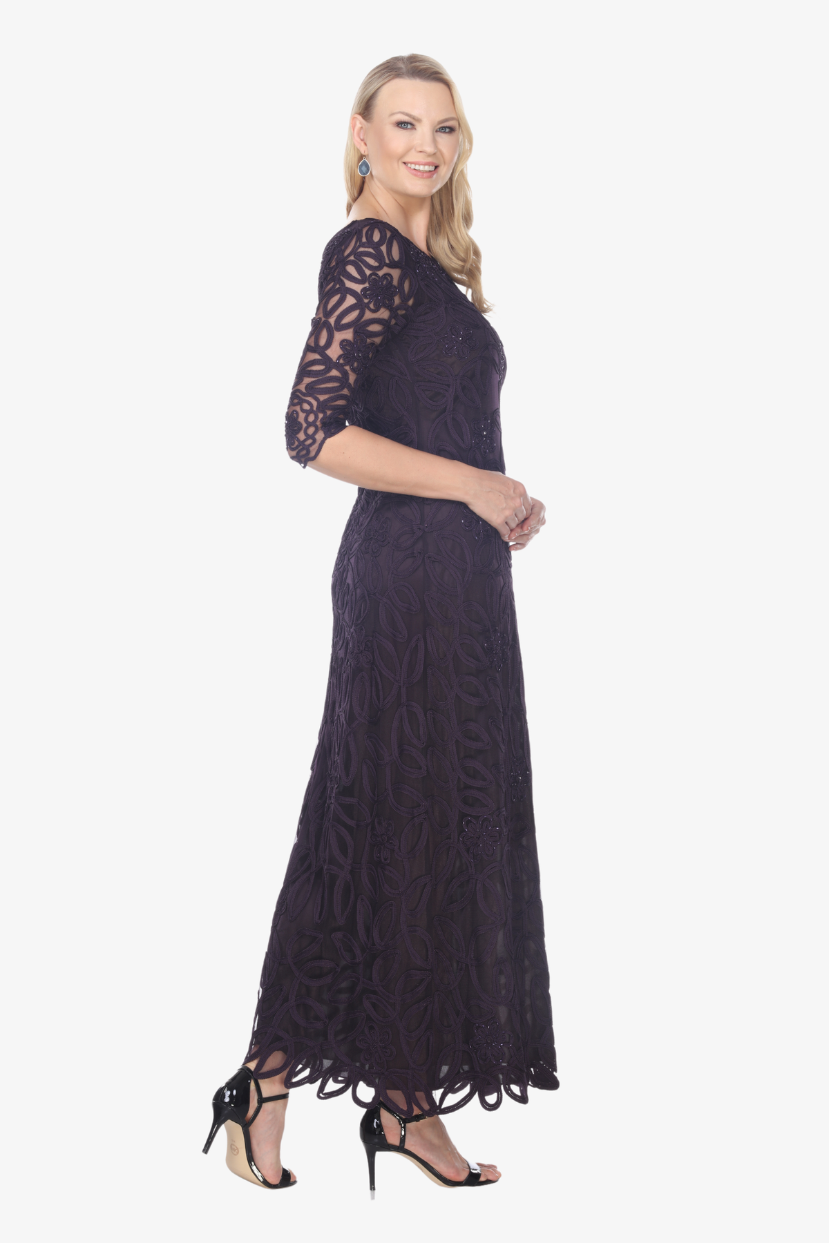 Soulmates 1616 Embroidered Sheath Evening Dress