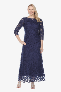 Soulmates 1616 Embroidered Sheath Evening Dress