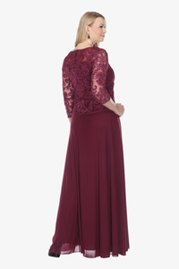 Soulmates 1901 Embroidered Lace Evening Gown