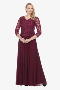 Soulmates 1901 Embroidered Lace Evening Gown