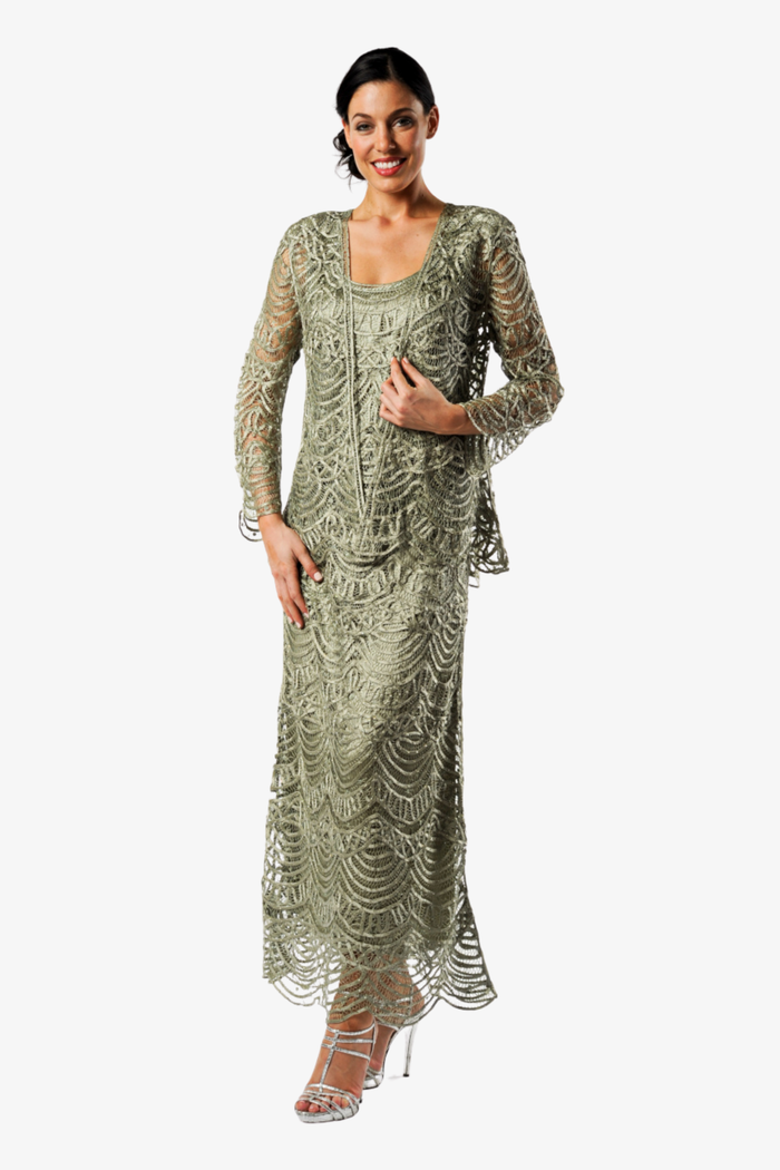 Soulmates C1060 Signature Mother of Bride Scallop Jacket Top and Skirt Set (Capsule)