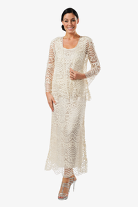 Soulmates C1060 Signature Mother of Bride Scallop Jacket Top and Skirt Set