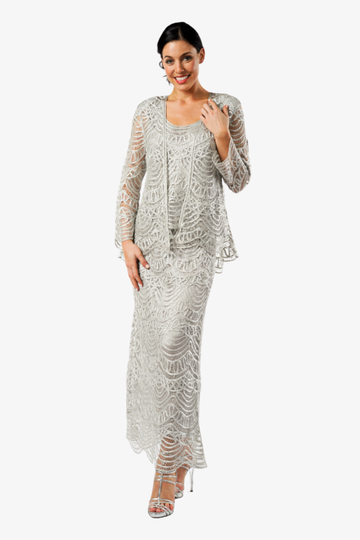 Soulmates C1060 Signature Mother of Bride Scallop Jacket Top and Skirt Set