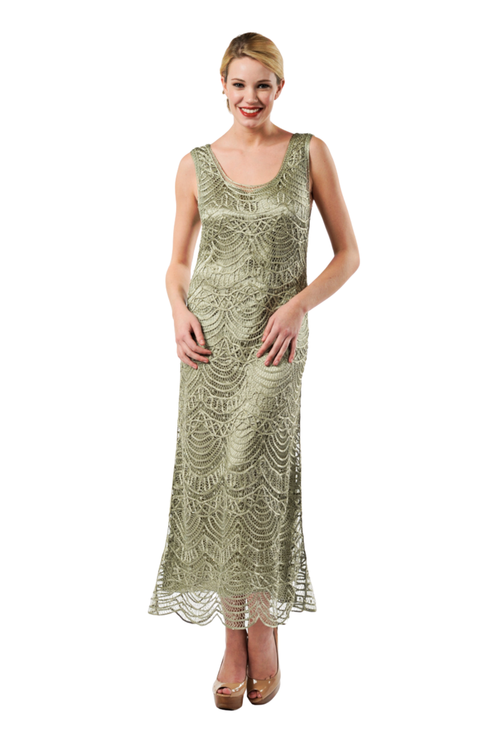 Soulmates C1062 Scallop Hand Crocheted Lace Dress with Jacket Set (Capsule)