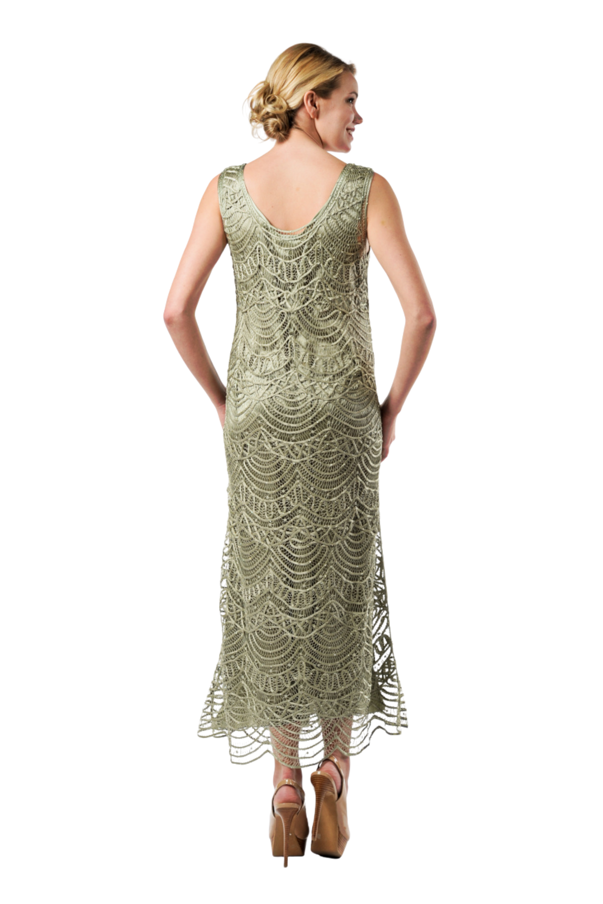 Soulmates C1062 Scallop Hand Crocheted Lace Dress with Jacket Set (Capsule)