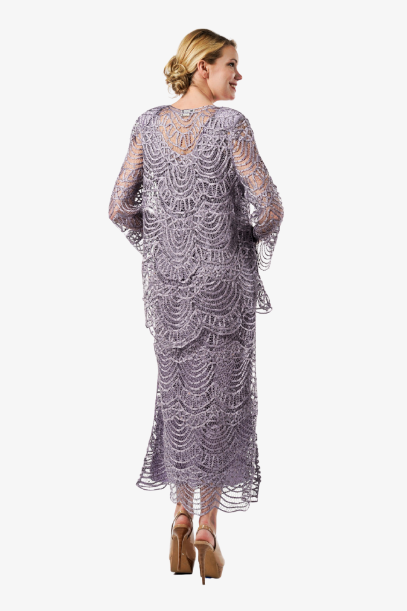 dillards lace dress Gianni Bini Eden Lace Belted Long Sleeve Dress, Womens, 14, Java