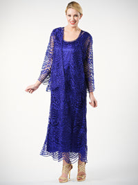 Soulmates C1062 Scallop Hand Crocheted Lace Dress with Jacket Set (Capsule2)