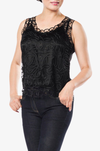 Soulmates C1108 Handmade Silk Lace Tank Top