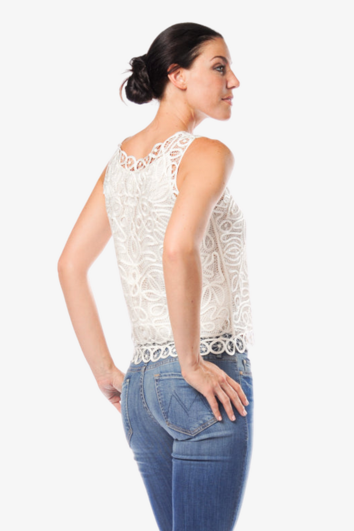 Soulmates C3108 Hand Crocheted Silk Lace Tank Top