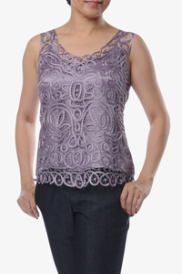 Soulmates C3108 Hand Crocheted Silk Lace Tank Top