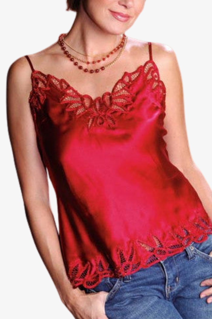 Soulmates C6108 Silk Chemise V-Neck Top