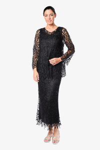 Soulmates C80952 Embroidered Floral Lace Evening Jacket Top and Skirt Set