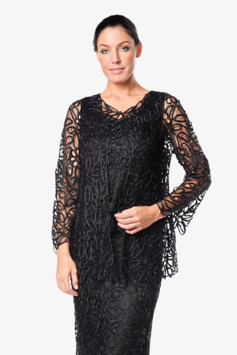 Soulmates C809 Hand Crocheted Beaded Lace Jacket