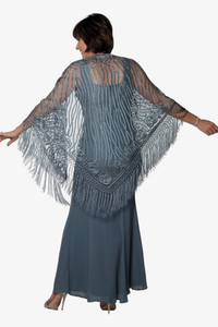 Soulmates C9020 Hand Crocheted Beaded Triangle Shawl