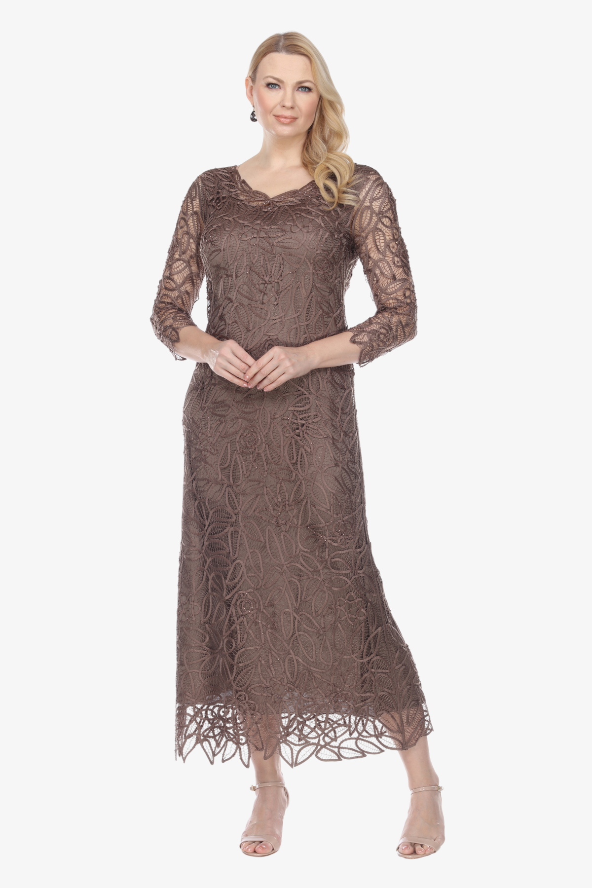 Soulmates C904 Handmade Silk Lace V-Neck Dress