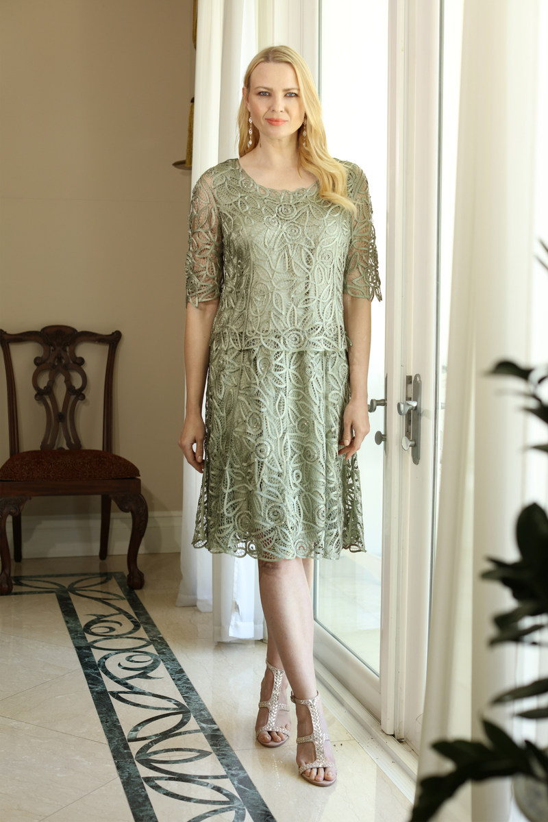 Soulmates C9128 Hand Crocheted Silk Lace Garden Party Top Soulmates C9128 Hand Crocheted Silk Lace Garden Party Top