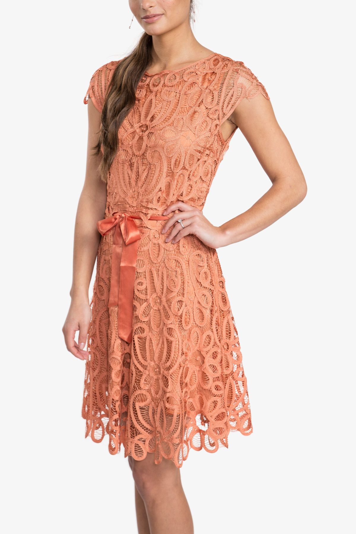 Soulmates D1308 Lace Mini Cocktail Party Dress