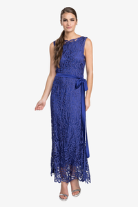 Soulmates D1312 Hand Crocheted Lace Sleeveless Long Dress