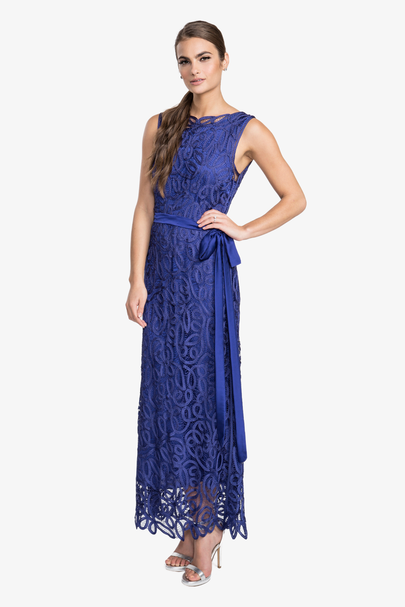 Soulmates D1312 Hand Crocheted Lace Sleeveless Long Dress