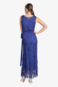 Soulmates D1312 Hand Crocheted Lace Sleeveless Long Dress