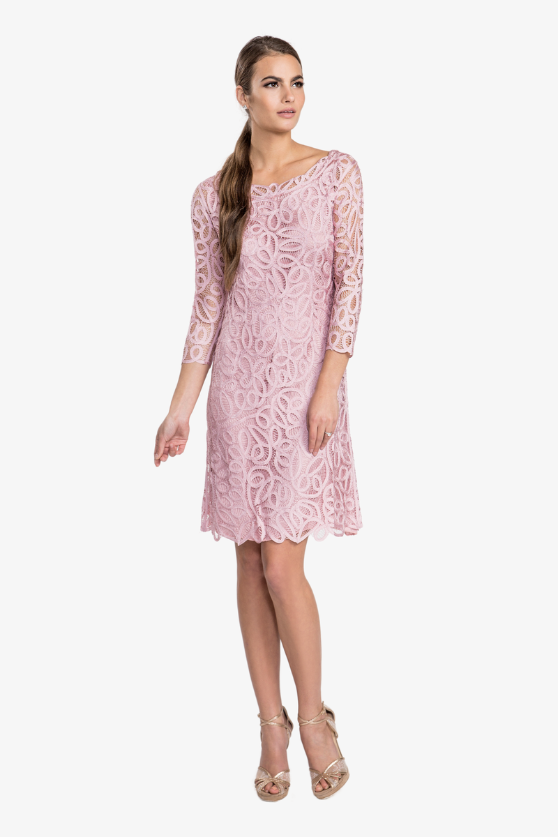 Soulmates D1322 Lace Wedding Party Bridal Shower Dress (Capsule2), Mauve / L Soulmates D1322 Lace Wedding Party Bridal Shower Dress (Capsule2), Mauve / L