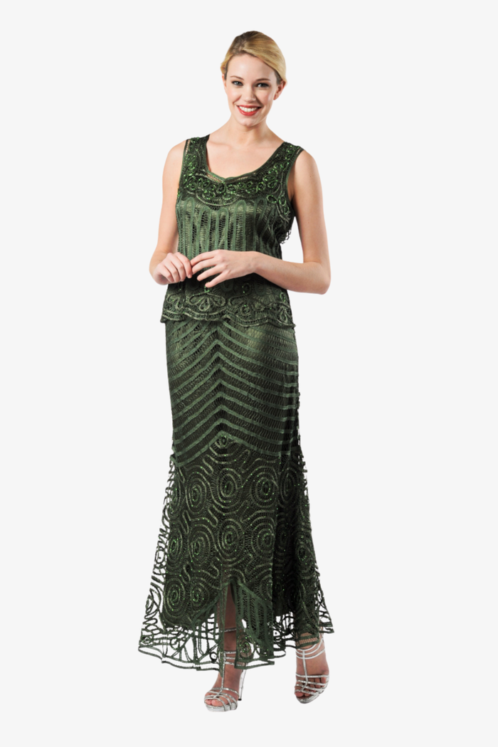 Soulmates D7156 Hand Crocheted Jacket Top and Skirt Set (Capsule2)