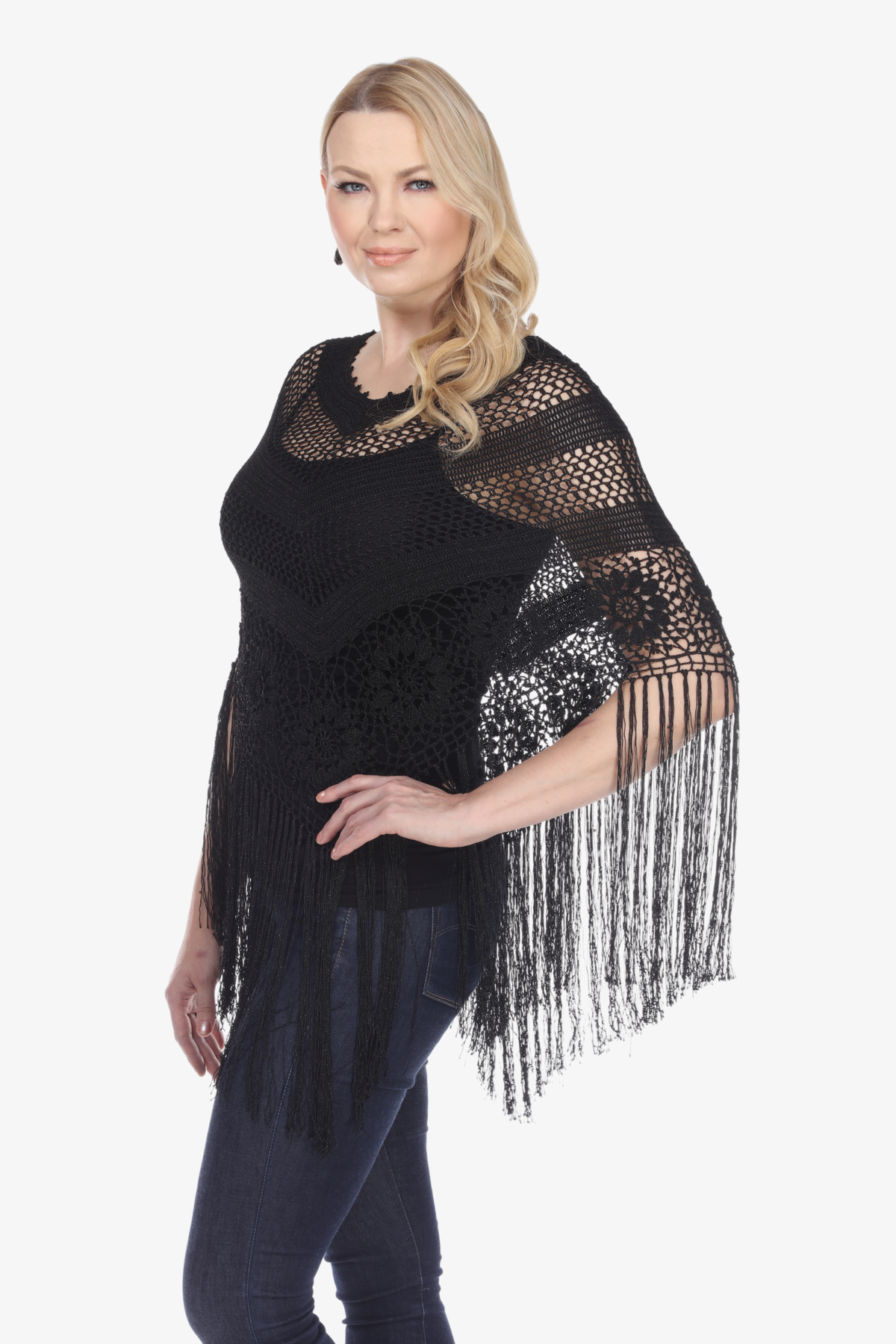 Soulmates G1009 Hand Crocheted Poncho