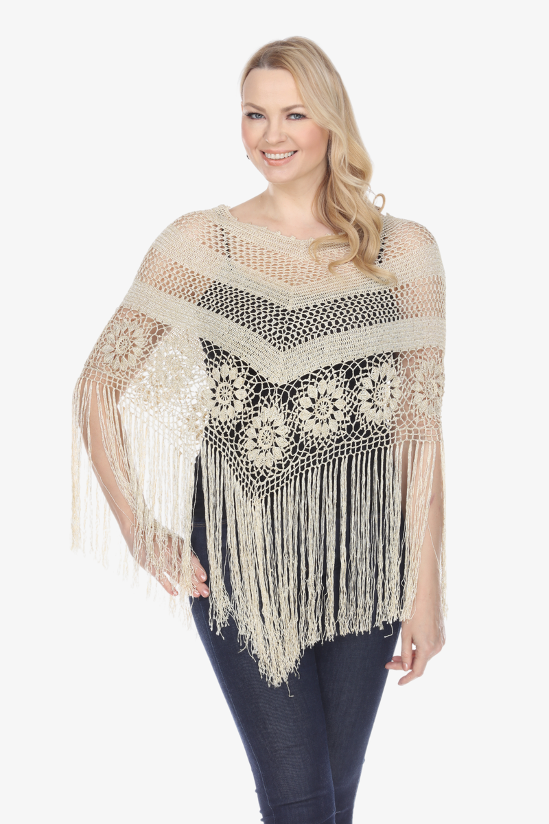 Soulmates G1009 Hand Crochet Poncho