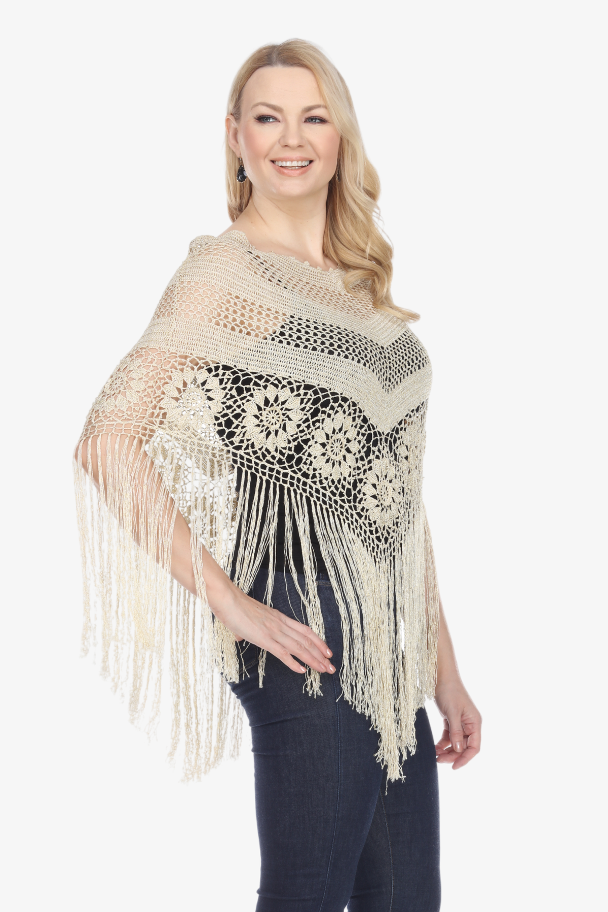 Soulmates G1009 Hand Crocheted Poncho