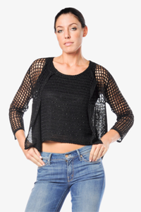 Soulmates G1102 Hand Crocheted Beaded Top with Jacket Set