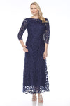 Soutache Embroidered Lace Evening Gown Dress 1616