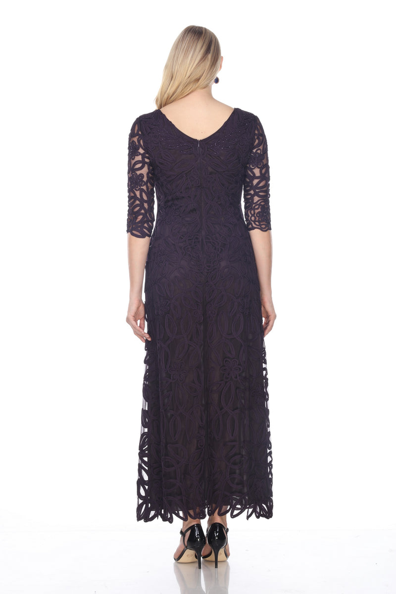 Soutache Embroidered Lace Evening Gown Dress 1616 – Soulmates